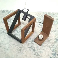 لوستر سقفی و دیواری طرح چوبی