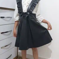 سارافون دامنی چرم و بیلر لی بچگانه