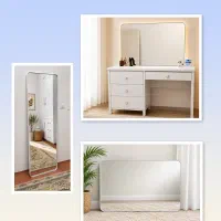 میز آرایشی MDF ، آینه قدی ، آینه رومیزی