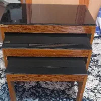 1عددمیزوسط شیشه  داره قابل چرخش همراه با ۳عدد عسلی|مبلمان خانگی و میز عسلی|تهران, یافت‌آباد|دیوار