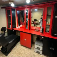 کابینت و آینه آرایشگاه|آرایشگاه و سالن‌های زیبایی|فومن, |دیوار