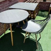 میز و صندلی فایبر گلاس چهار نفره