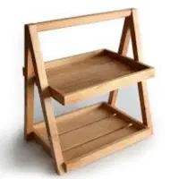 استند دو طبقه چوبی