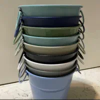 گلدان فلزی گوشواره دار و دسته دار