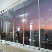 شیشه/جام بالکنی/ریلی تاشو تراس 7لت سفید کد P1175