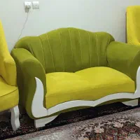 مبل ۷ نفره سالم ب همراه کوسن و دوتا عسلی