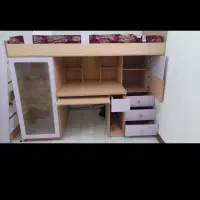 تخت  کتابخانه   میز رایانه   سه کشویی برزگ