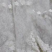 پرده تور خامه دوزی ۵متری+ ۲والان ژاکارد+۲سایه مخمل|پرده، رانر، رومیزی|تهران, پونک|دیوار