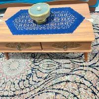 مبل و جلو مبلی به همراه رومیزی|مبلمان خانگی و میز عسلی|کرمانشاه, |دیوار