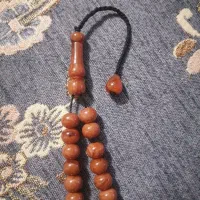 تسبیح کهربا یعقوب کهنه بدون مهر سایز 14