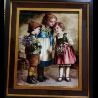 تابلو فرش دستبافت نو نخ وابریشم تبریز