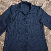 شومیز سورمه ای طرحدار نو سایز بزرگ(۴۸)|لباس|ری, دولت‌آباد|دیوار