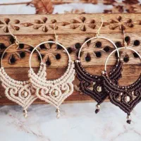 گوشواره و گردنبد مکرومه|بدلیجات|مشهد, طلاب|دیوار