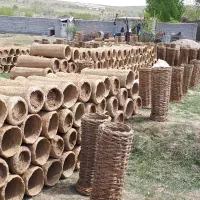 کندوی سبدی زنبورعسل آماده و گیل کاری شده