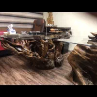 دو عدد میز رستیک گردو و چنار