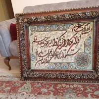 تابلو فرش دستباف گل برجسته