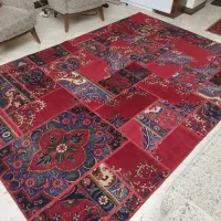 فرش دستباف کلاژ پچورک گلین