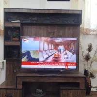تخت یک نفره کمد دراور آیینه دار و میز tv
