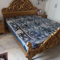سرویس خواب تمام چوب تمییز ..تشک در حد نو