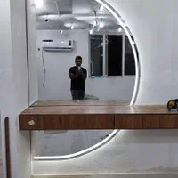 طراحی و اجرای انواع آینه بک لایت و پازلی و سنتی|آینه|بندرعباس, |دیوار