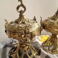 قندان پایه دار برنز