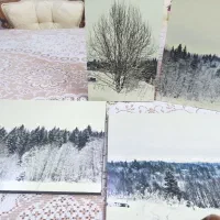 تابلو منظره برفی