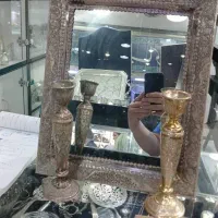 آینه شمعدان نقره ۸۴ عیار