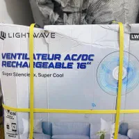 پنکه شارژی،light wave مدلlw-rf-1622|سایر لوازم برقی|بهبهان, |دیوار