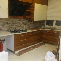 کابینت  به همراه سینک و هود و گاز