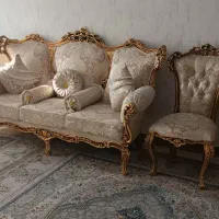 مبل ۹ نفره استیل با روکش با بهترین چوب