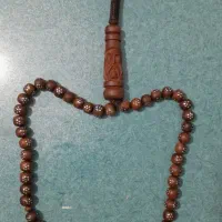تسبیح چوبی زندان نقره کوب