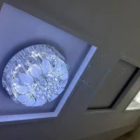 لوستر سقفی کریستال کنترل دار وفلش خور