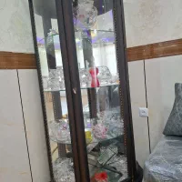 بوفه چوبی با چوب گردو|بوفه، ویترین، کنسول|خوی, |دیوار