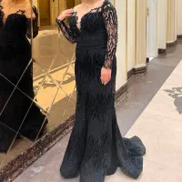 لباس مجلسی مشکی شیک وشاین دار درحدنو  قیمت مناسب