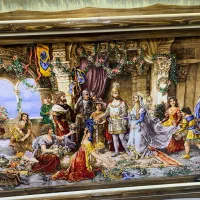 تابلو فرش دستباف چله ابریشم نو|تابلو فرش|تهران, مختاری|دیوار