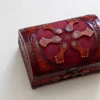 جعبه جواهرات معرق چرم طرح ستاره ای