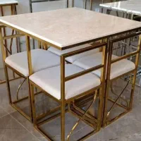 صندلی کافه رستوران میز ناهارخوری ۴نفره فلزی کمجا|میز و صندلی غذاخوری|تهران, مشیریه|دیوار