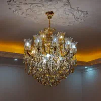 لوستر کریستال ۱۵ لامپ