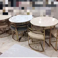 نهار خوری های چهار نفره کم جا فلزی|میز و صندلی غذاخوری|بانه, |دیوار