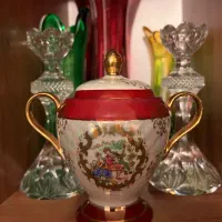 چایخوری قدیمی چهارنفره ایتالیایی و ظرف