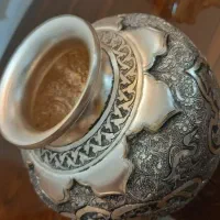 گلدان مسی اصل ، تمام قلم کاری شده|کلکسیون اشیاء عتیقه|تهران, آرژانتین|دیوار