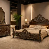 ۳ دست تخت خواب ۵ تیکه آکبند تمام چوب