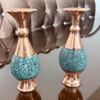 گلدان مس و فیروزه