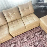 ملبمان چرم رنگ نود نسکافه ای|مبلمان خانگی و میز عسلی|قم, میرزائیه|دیوار