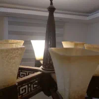 لوستر چوبی شیک و کارشده|لوستر و چراغ آویز|کرج, شهرک فهمیده|دیوار