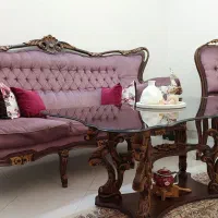 مبلمان استیل ۹ نفره به همراه یک میز بزرگ و دو عسلی|مبلمان خانگی و میز عسلی|تهران, هاشم‌آباد|دیوار