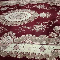 فرش جفت۱۲متری قرمززرشکی تمام‌نخ جنس مخمل|فرش|آزادشهر, |دیوار