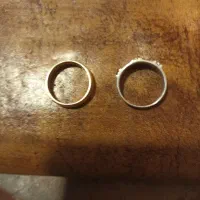 دوعدد حلقه نقره