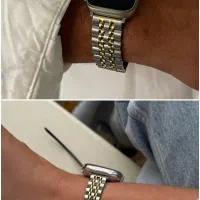 ست خاص و شیک رولکس زنانه/مردانه بند اپل واچ