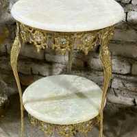 میز برنج سنگ مرمر